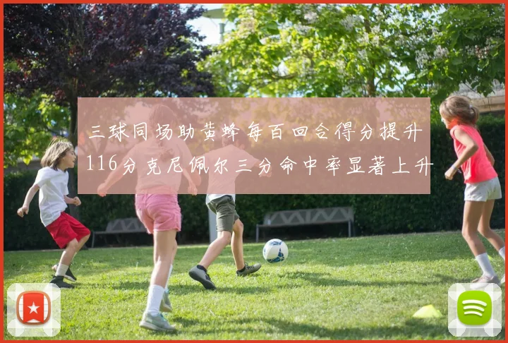 三球同场助黄蜂每百回合得分提升116分克尼佩尔三分命中率显著上升近10